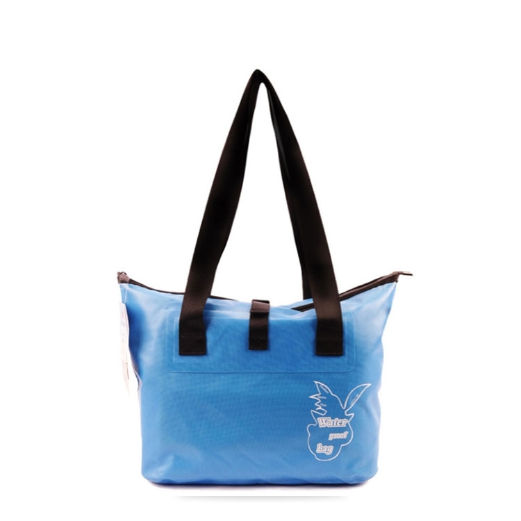 Image of (34x41cm) Wasserfeste Strandtasche Tragetasche Packsack - Blau bei Apfelkiste.ch