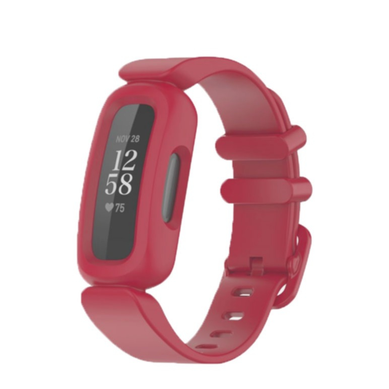 Image of (Gr. XS) Fitbit Ace 3 / Inspire 2 / Inspire HR / Inspire Gummi Armband mit Dornschliesse (Gelenkumfang 130-200 mm) - Weinrot bei Apfelkiste.ch