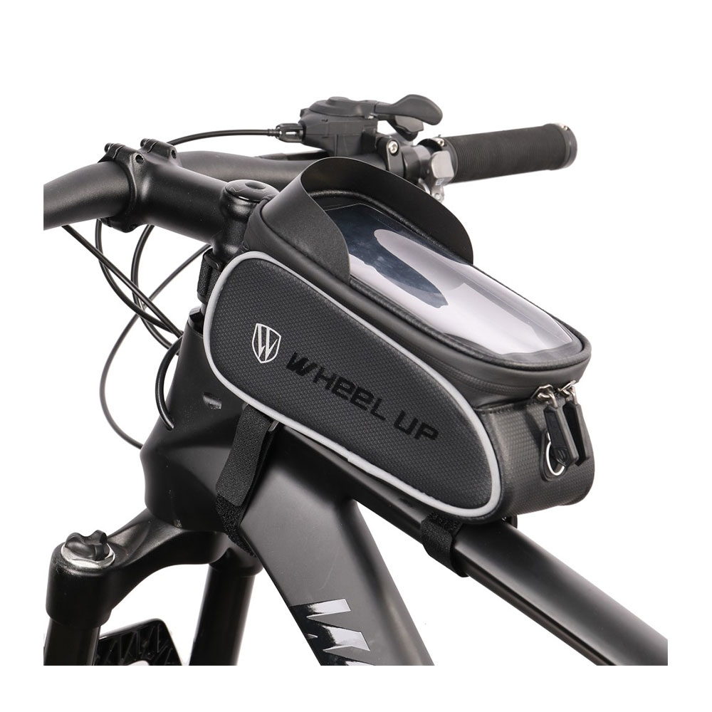 Image of WheelUp - Universal Fahrrad Velo Smartphone Tasche für den Fahrrad Rahmen (6.5") - Schwarz bei Apfelkiste.ch