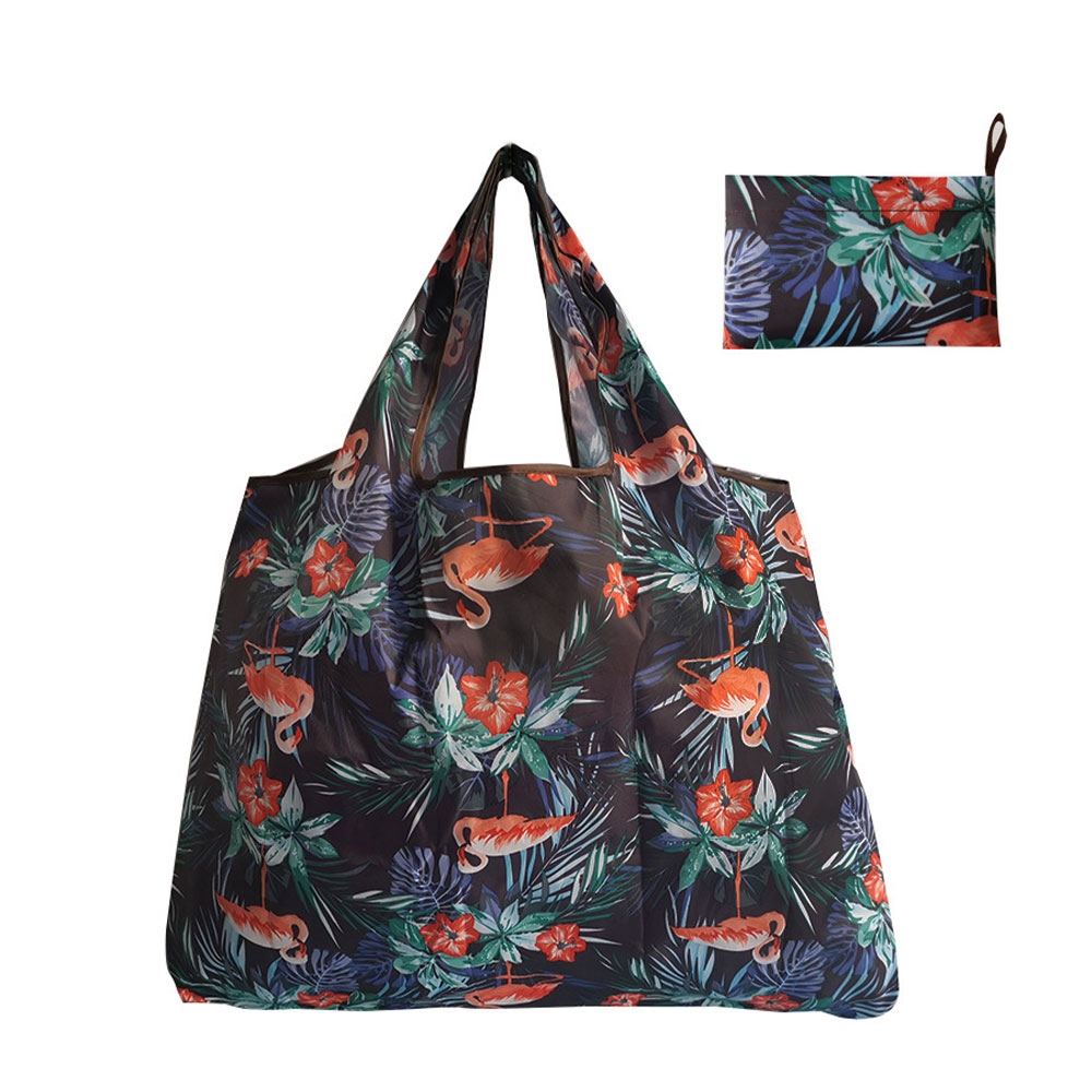 Image of (50x40cm) Faltbare Einkaufstasche Polyester Shopping Bag - Flamingo bei Apfelkiste.ch
