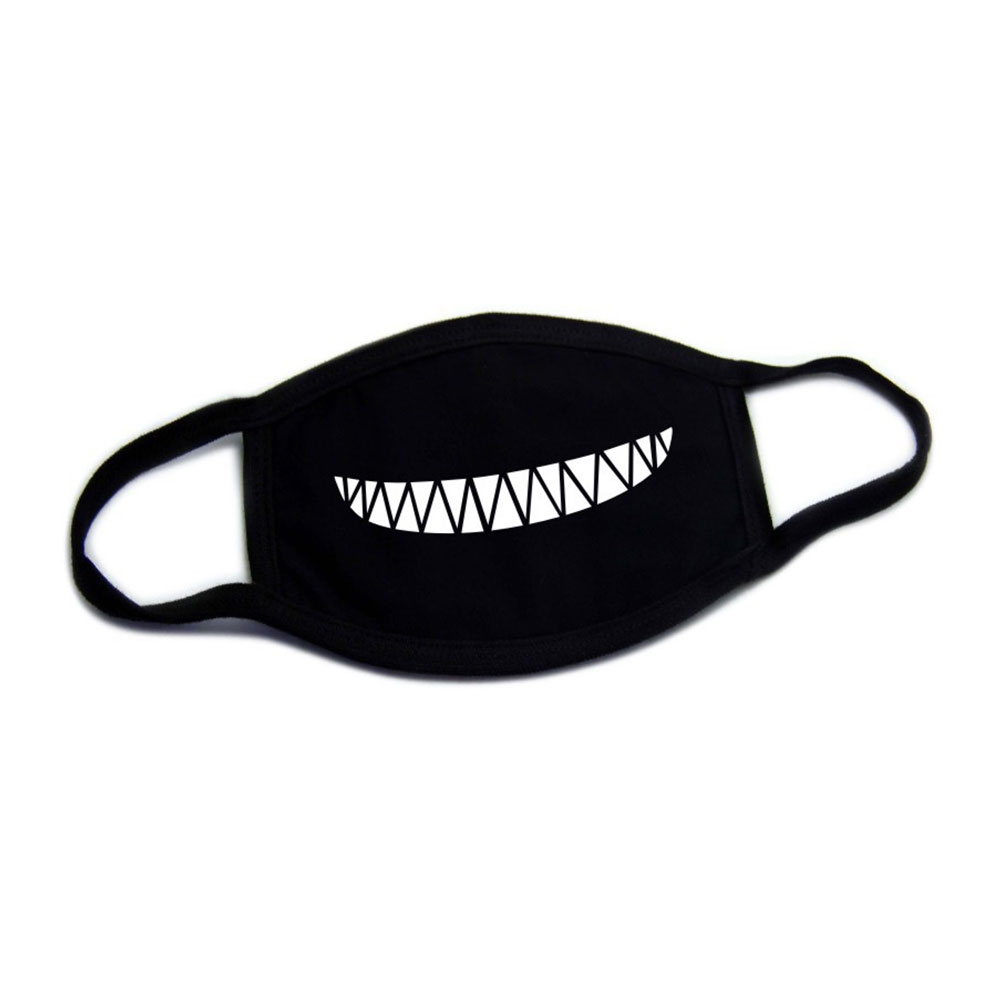 Image of Wiederverwendbare Stoff Mundschutz Hygiene Atemschutzmaske Staubschutzmaske - Monster Zähne bei Apfelkiste.ch
