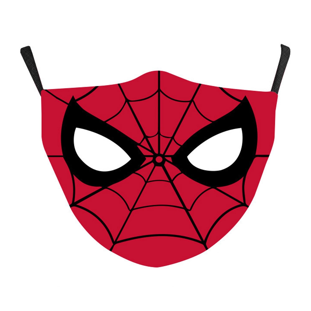 Image of Wiederverwendbare Stoff Mundschutz Hygiene Atemschutzmaske Staubschutzmaske (Grössenverstellbar) - Spinnenmann bei Apfelkiste.ch