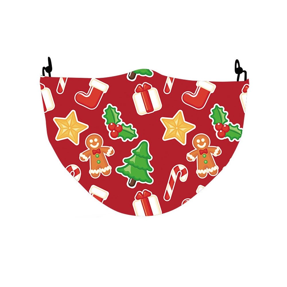 Image of Wiederverwendbare Stoff Mundschutz Hygiene Atemschutzmaske Staubschutzmaske (Grössenverstellbar) - Christmas Candy bei Apfelkiste.ch