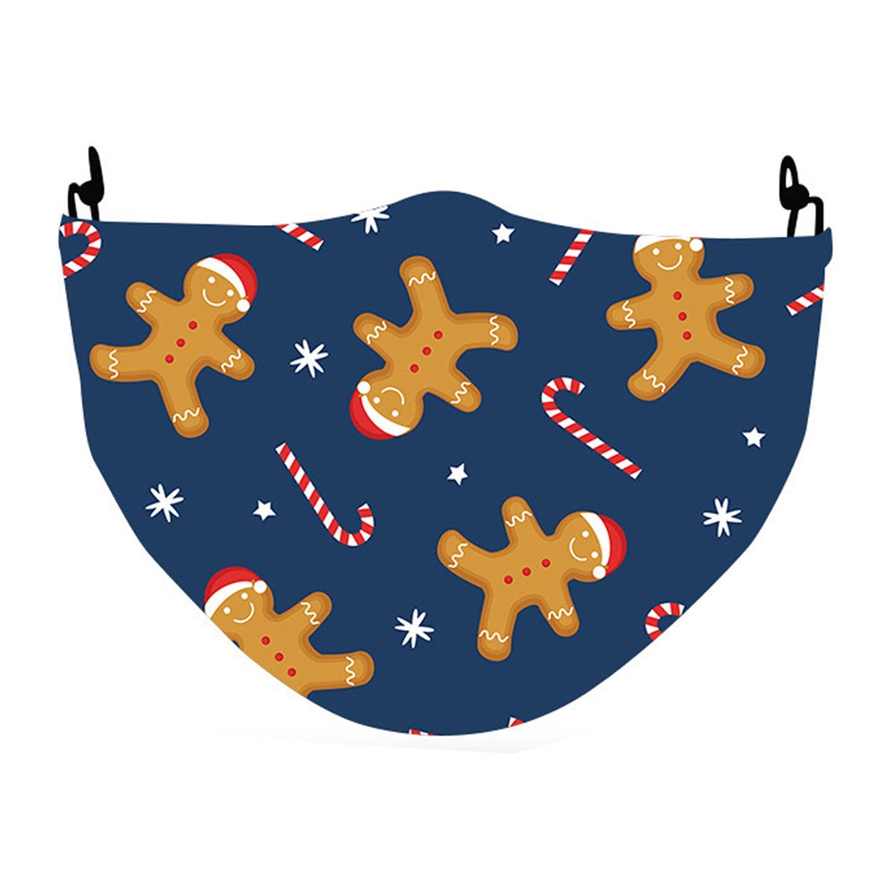 Image of Wiederverwendbare Stoff Mundschutz Hygiene Atemschutzmaske Staubschutzmaske (Grössenverstellbar) - Weihnachtskekse bei Apfelkiste.ch