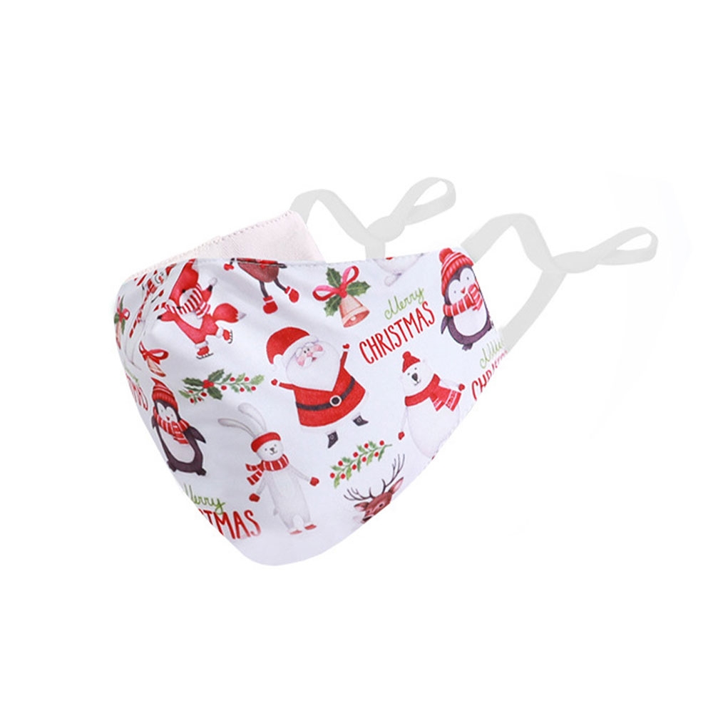 Image of Wiederverwendbare Stoff Mundschutz Hygiene Atemschutzmaske Staubschutzmaske (Grössenverstellbar) - Weihnachtstiere bei Apfelkiste.ch