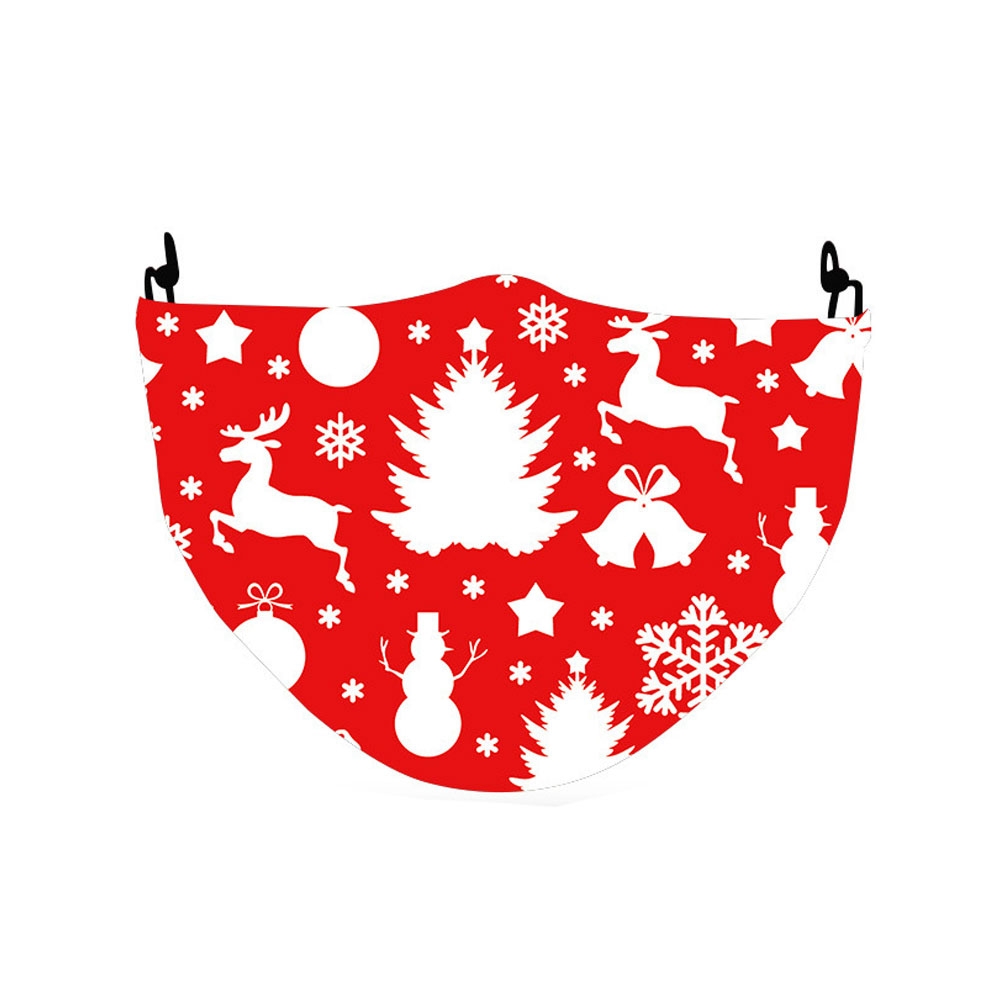 Image of Wiederverwendbare Stoff Mundschutz Hygiene Atemschutzmaske Staubschutzmaske (Grössenverstellbar) - X-Mas bei Apfelkiste.ch