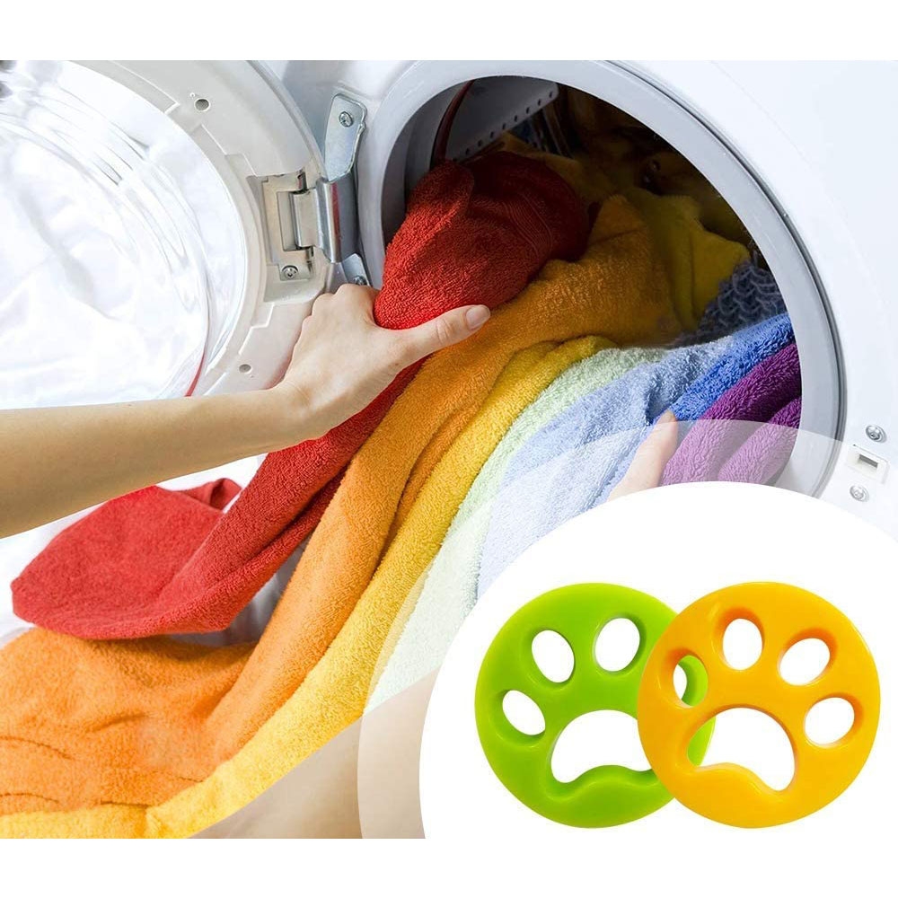 Uonlytech 3 Stück Fusselfilterbeutel Waschmaschine Fusselnetz-Entferner wiederverwendbar Tierhaarentferner Haarfänger Wäsch Fusselfalle für Tierhaare Haushalt Pink Grün Grau 