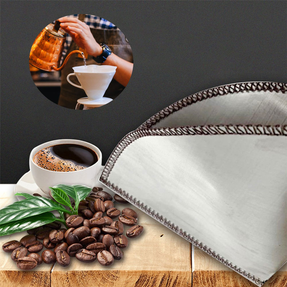 Image of Wiederverwendbarer Kaffee Filter Dauerfilter für Kaffeemaschine Filtertüten aus Edelstahl (Umweltfreundlich) bei Apfelkiste.ch
