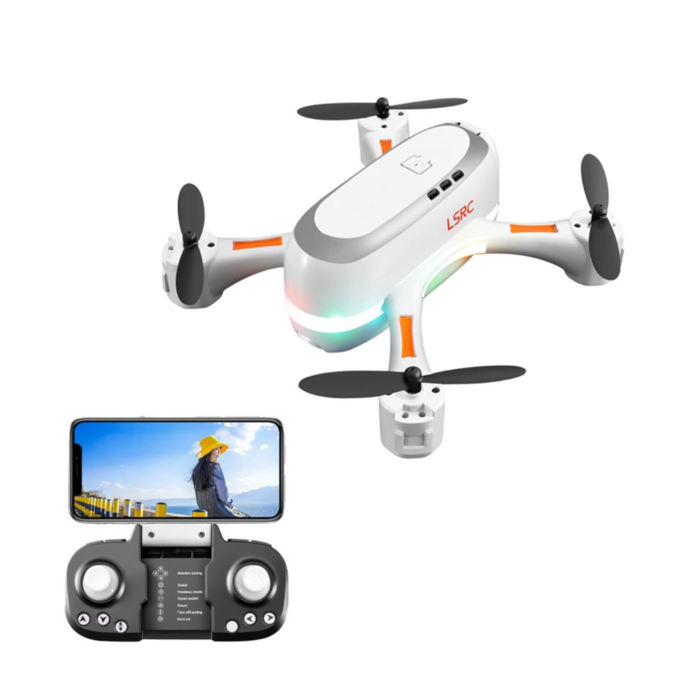 Image of WiFi Mini LED RC Quadrocopter Drohne Dual LSRC 720P HD Kamera Video Live-Übertragung + Fernbedienung - Weiss bei Apfelkiste.ch