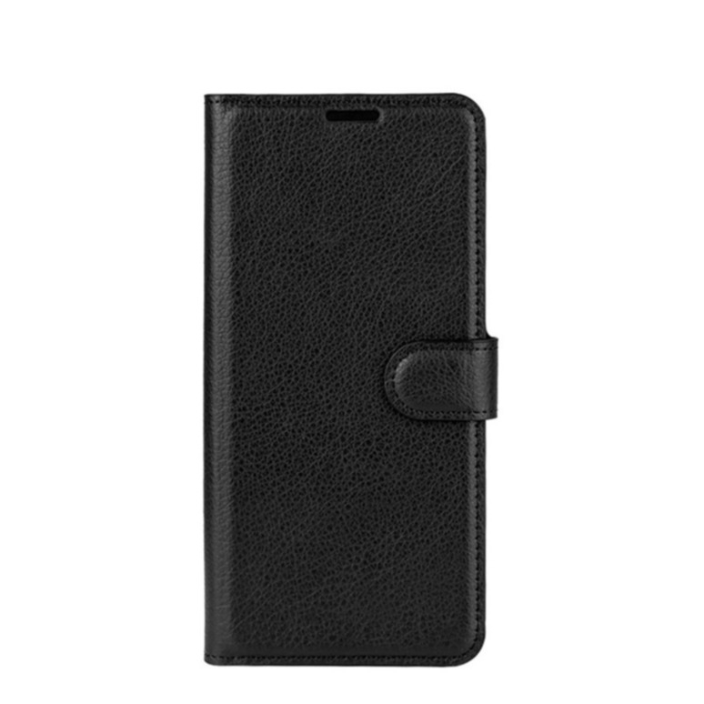 Image of Wiko View 5 / View 5 Plus Leder Tasche Flip Cover Litchi Look - Schwarz bei Apfelkiste.ch