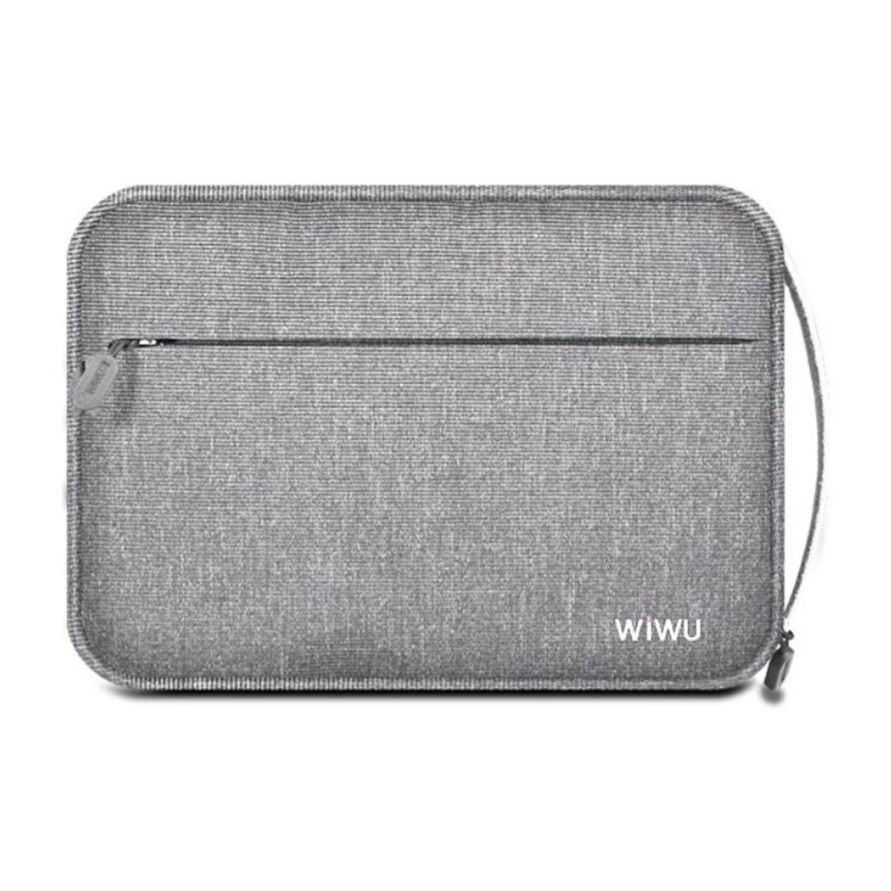 Image of Wiwu - Universal Smartphone Laptop Organizer Stoff Tasche Spritzwasserfest Grösse M (25x18 cm) - Grau bei Apfelkiste.ch