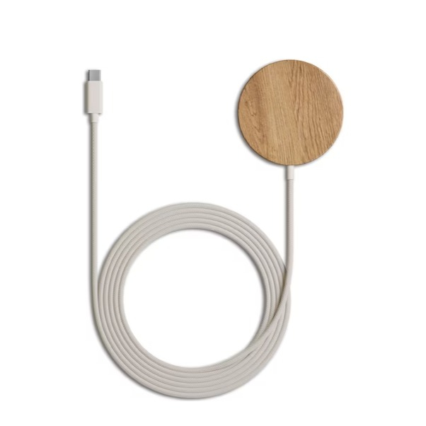 Image of Woodcessories - (1.2m) MagPad 10W Eiche MagSafe Charger Ladegerät Ab Apple iPhone 12 (eco605) - Braun bei Apfelkiste.ch