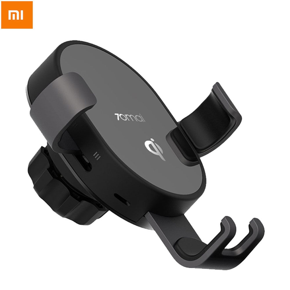 10W Qi Wireless Gravity Fast Charge Auto KFZ Halterung Ladegerät + Lüftungsgitter Befestigung (Air Frame) - Schwarz