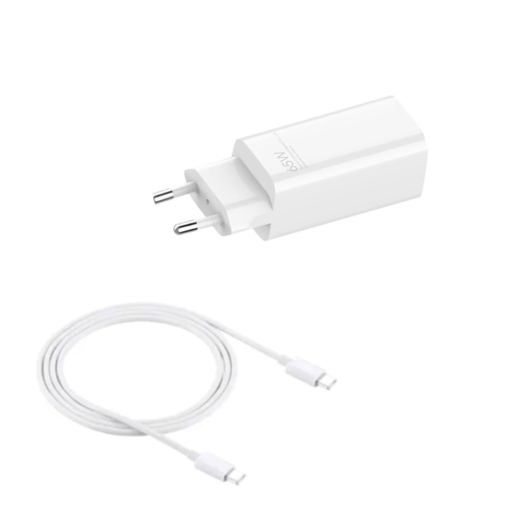 Image of Xiaomi - (65W) GaN USB 3.0 / USB C Ladegerät Fast Charger Netzteil inkl. USB C Ladekabel - Weiss bei Apfelkiste.ch