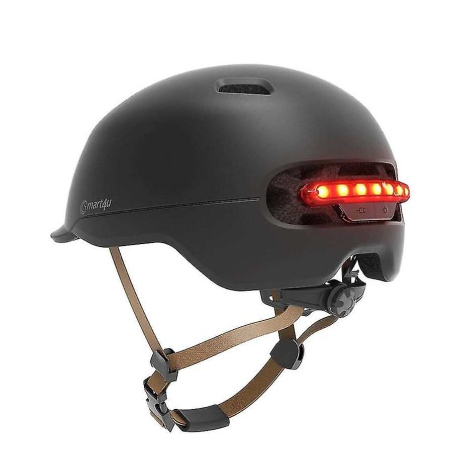 Image of Xiaomi - (Gr. L) Smart4u Verstellbarer Fahrrad Helm Velo Kopf Schutz inkl. LED Rücklicht - Schwarz bei Apfelkiste.ch