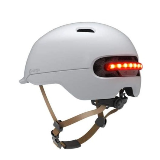 Image of Xiaomi - (Gr. L) Smart4u Verstellbarer Fahrrad Helm Velo Kopf Schutz inkl. LED Rücklicht - Weiss bei Apfelkiste.ch