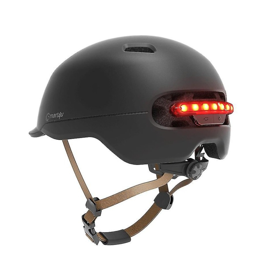 Image of Xiaomi - (Gr. M) Smart4u Verstellbarer Fahrrad Helm Velo Kopf Schutz inkl. LED Rücklicht - Schwarz bei Apfelkiste.ch