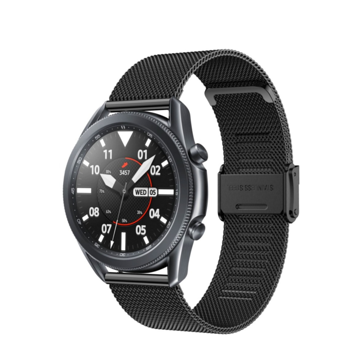 Image of Amazfit Bip S / Amazfit GTS / Amazfit Bip Lite Edelstahl Armband Milanaise - Schwarz bei Apfelkiste.ch