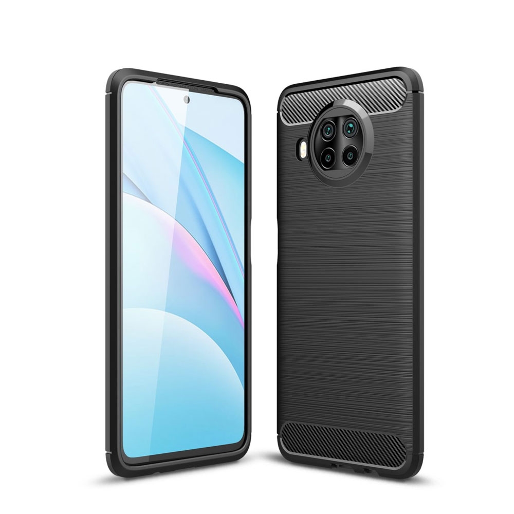 Image of Xiaomi Mi 10T Lite 5G Gummi Case Schutzhülle Carbon Look - Schwarz bei Apfelkiste.ch
