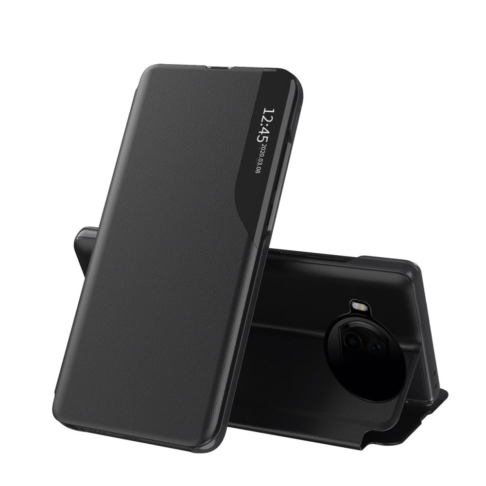 Image of Xiaomi Mi 10T Lite 5G Leder Hülle Small Window View Flip Case - Schwarz bei Apfelkiste.ch