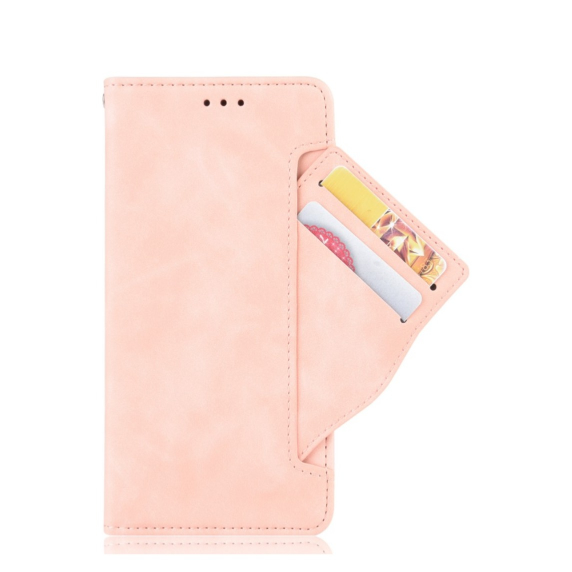 Image of Xiaomi Mi 10T Pro 5G / Mi 10T 5G Leder Tasche Flip Cover im Retro Look mit Kartenfächer - Rosa bei Apfelkiste.ch