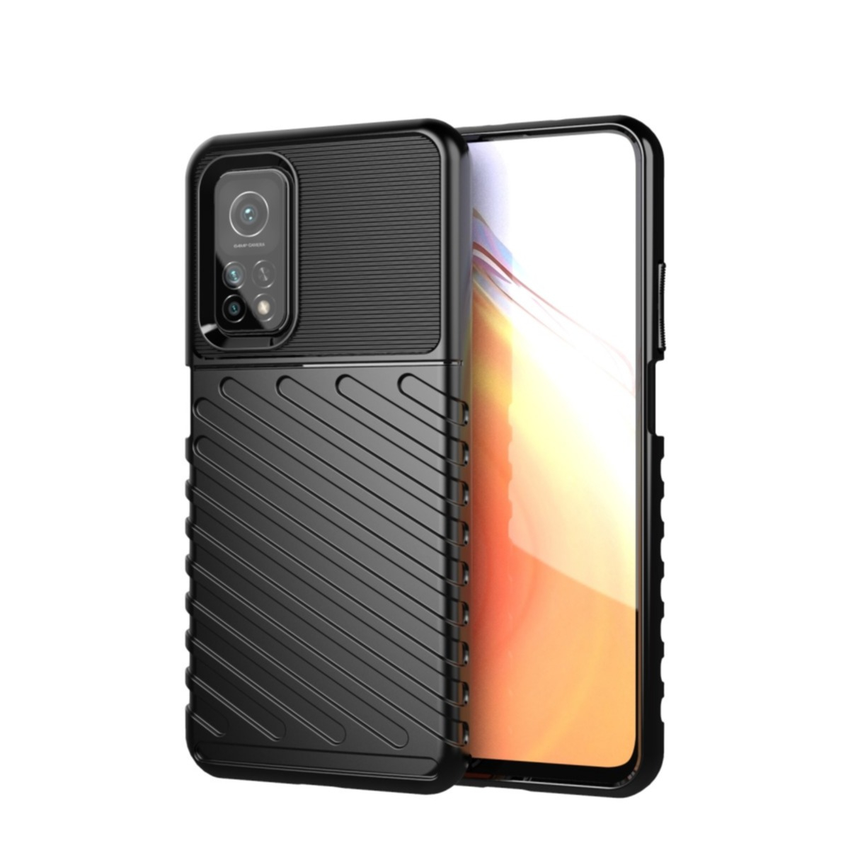 Image of Xiaomi Mi 10T Pro / Mi 10T 5G Gummi Case Schutzhülle Grip Design - Schwarz bei Apfelkiste.ch