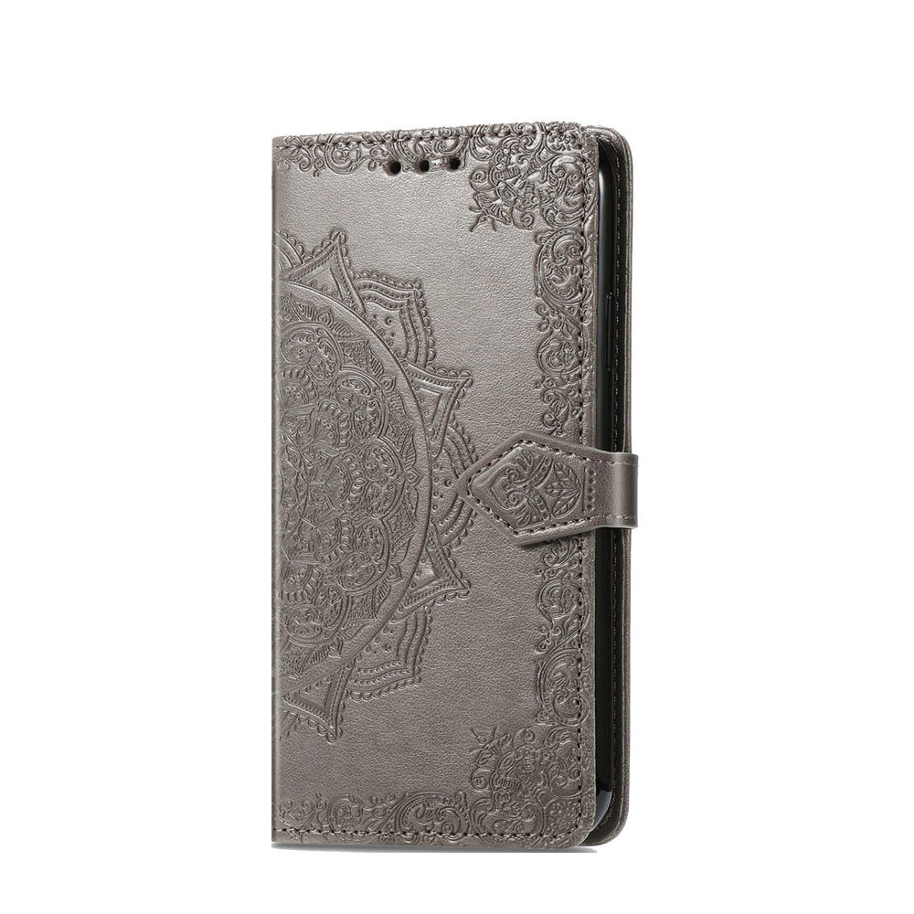 Image of Xiaomi Mi 11 Leder Tasche Flip Cover Mandala - Grau bei Apfelkiste.ch