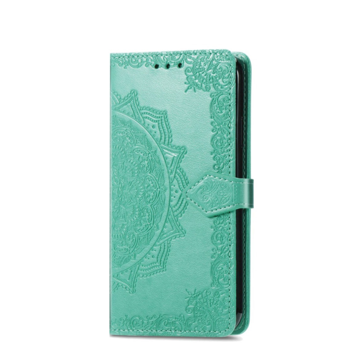 Image of Xiaomi Mi 11 Leder Tasche Flip Cover Mandala - Türkis bei Apfelkiste.ch
