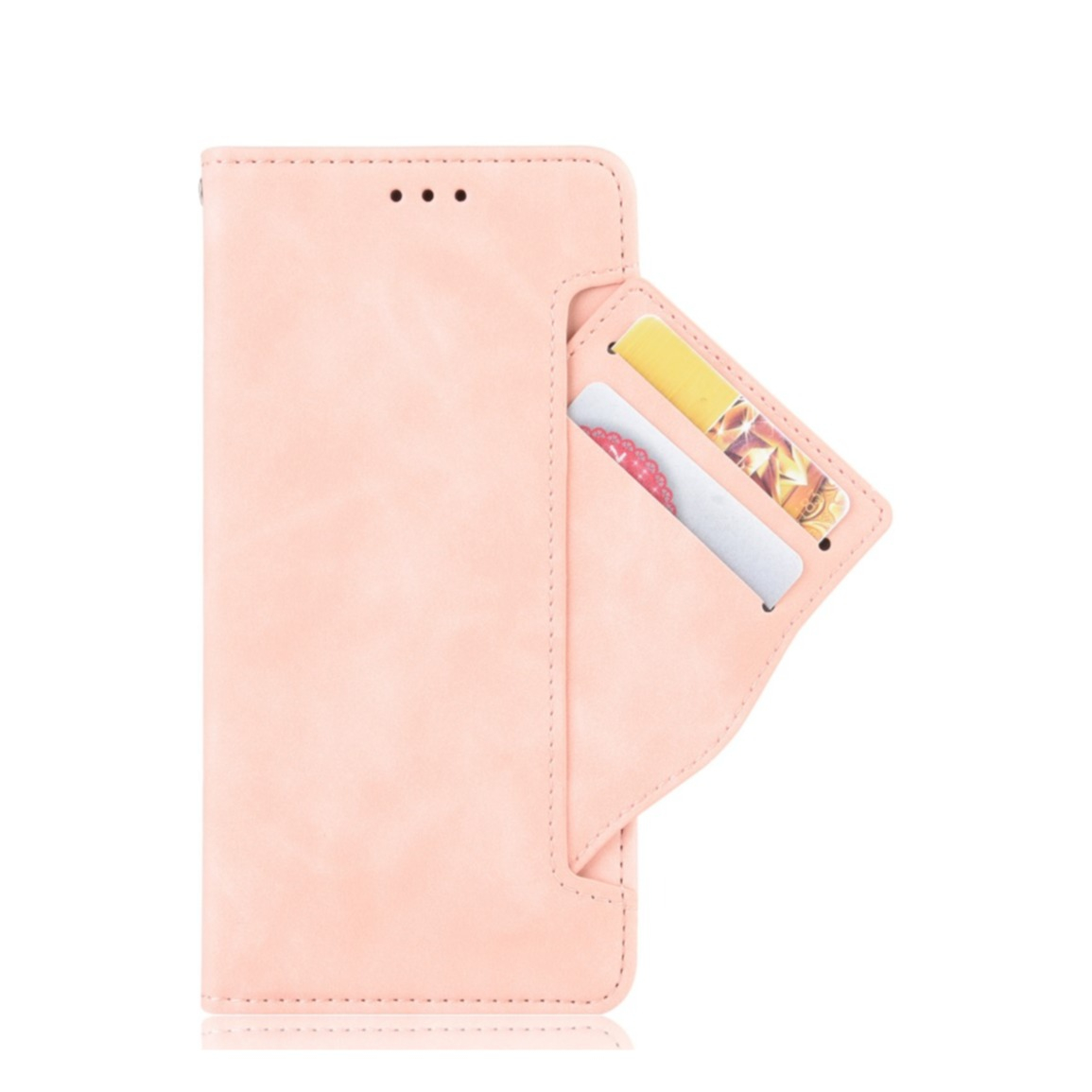Image of Xiaomi Mi 11 Leder Tasche Flip Cover im Retro Look mit Kartenfächer - Rosa bei Apfelkiste.ch
