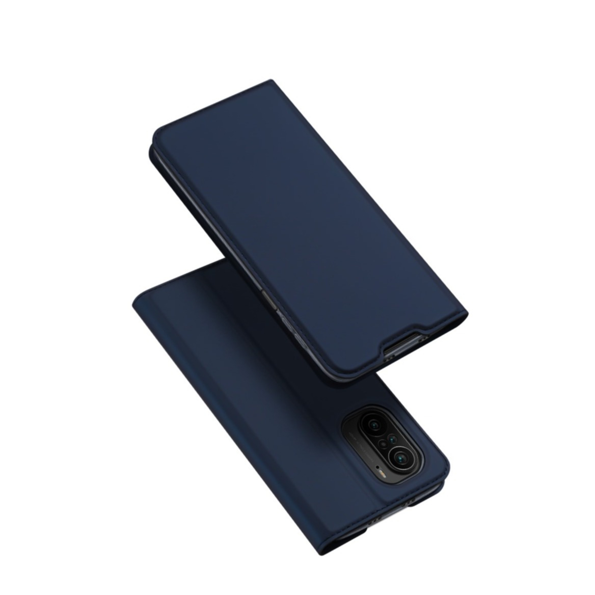 Image of Dux Ducis - Xiaomi Poco F3 / Mi 11i Flip Wallet Cover Leder Tasche - Dunkelblau bei Apfelkiste.ch