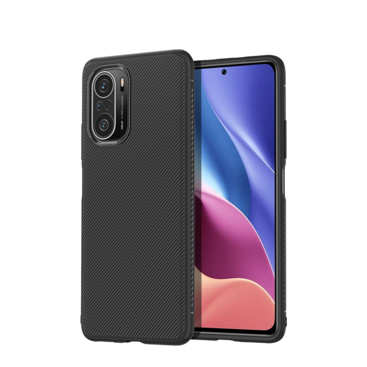 Image of Xiaomi Poco F3 / Mi 11i Schutzhülle Gummi Grip Case Slim Design - Schwarz bei Apfelkiste.ch