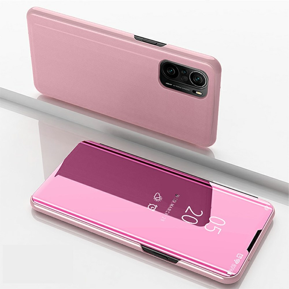 Image of Xiaomi Poco F3 / Mi 11i Clear View Standing Cover Hülle - Roségold bei Apfelkiste.ch