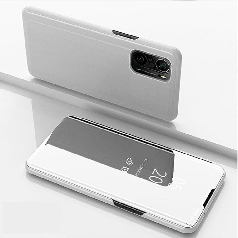 Image of Xiaomi Poco F3 / Mi 11i Clear View Standing Cover Hülle - Silber bei Apfelkiste.ch