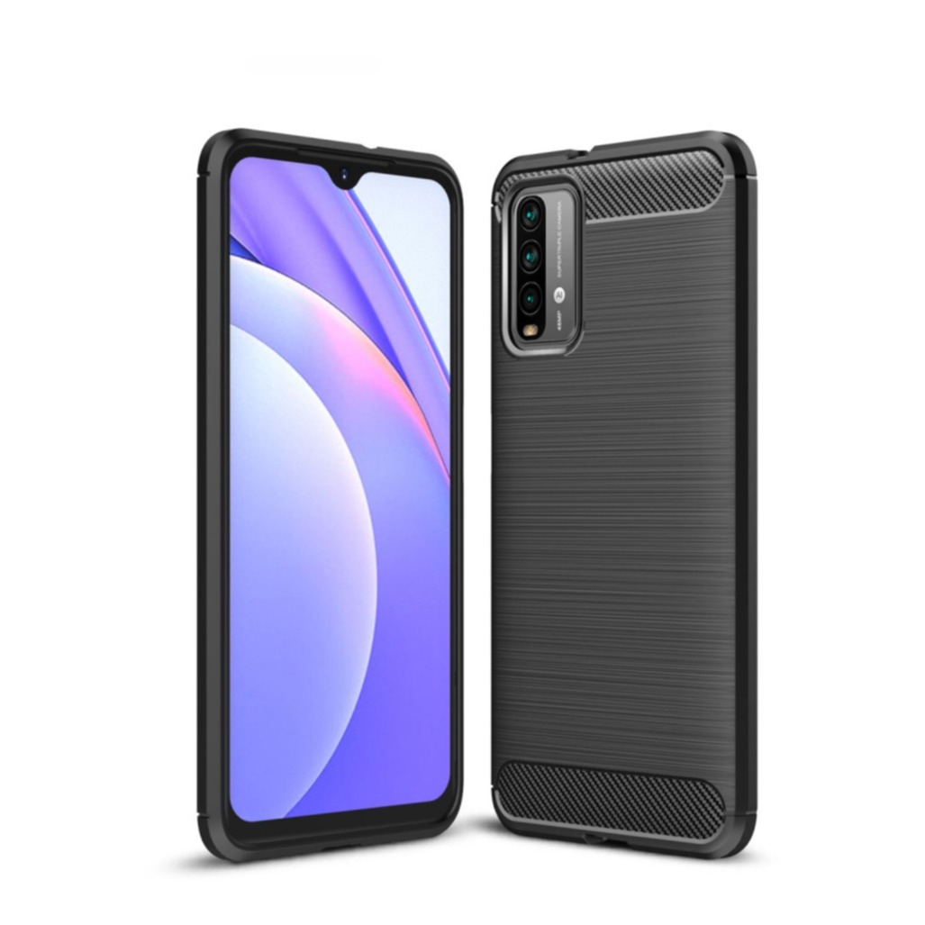 Image of Xiaomi Poco M3 Gummi Case Schutzhülle Carbon Look - Schwarz bei Apfelkiste.ch