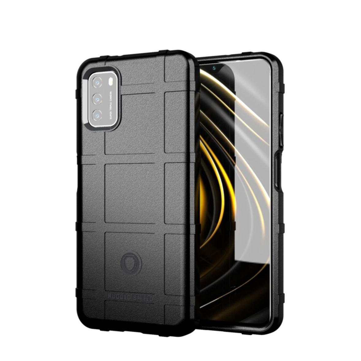 Image of Xiaomi Poco M3 Outdoor Gummi Schutzhülle Anti-Shock - Schwarz bei Apfelkiste.ch