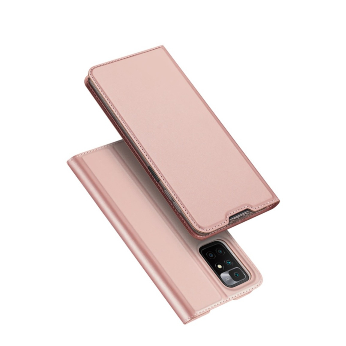 Image of Dux Ducis - Xiaomi Redmi 10 Flip Wallet Cover Leder Tasche - Roségold bei Apfelkiste.ch