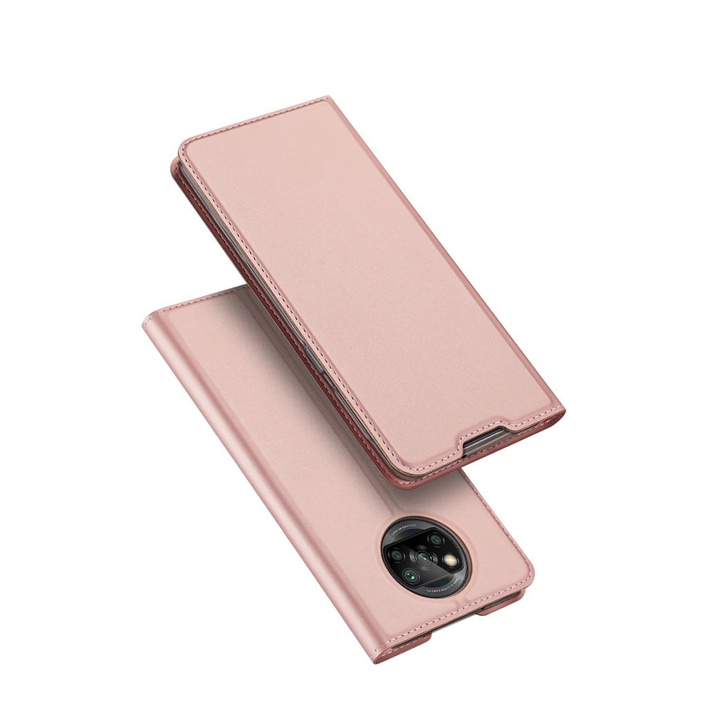 Image of Dux Ducis - Xiaomi Poco X3 / Poco X3 NFC / Poco X3 Pro Flip Wallet Cover Leder Tasche - Roségold bei Apfelkiste.ch