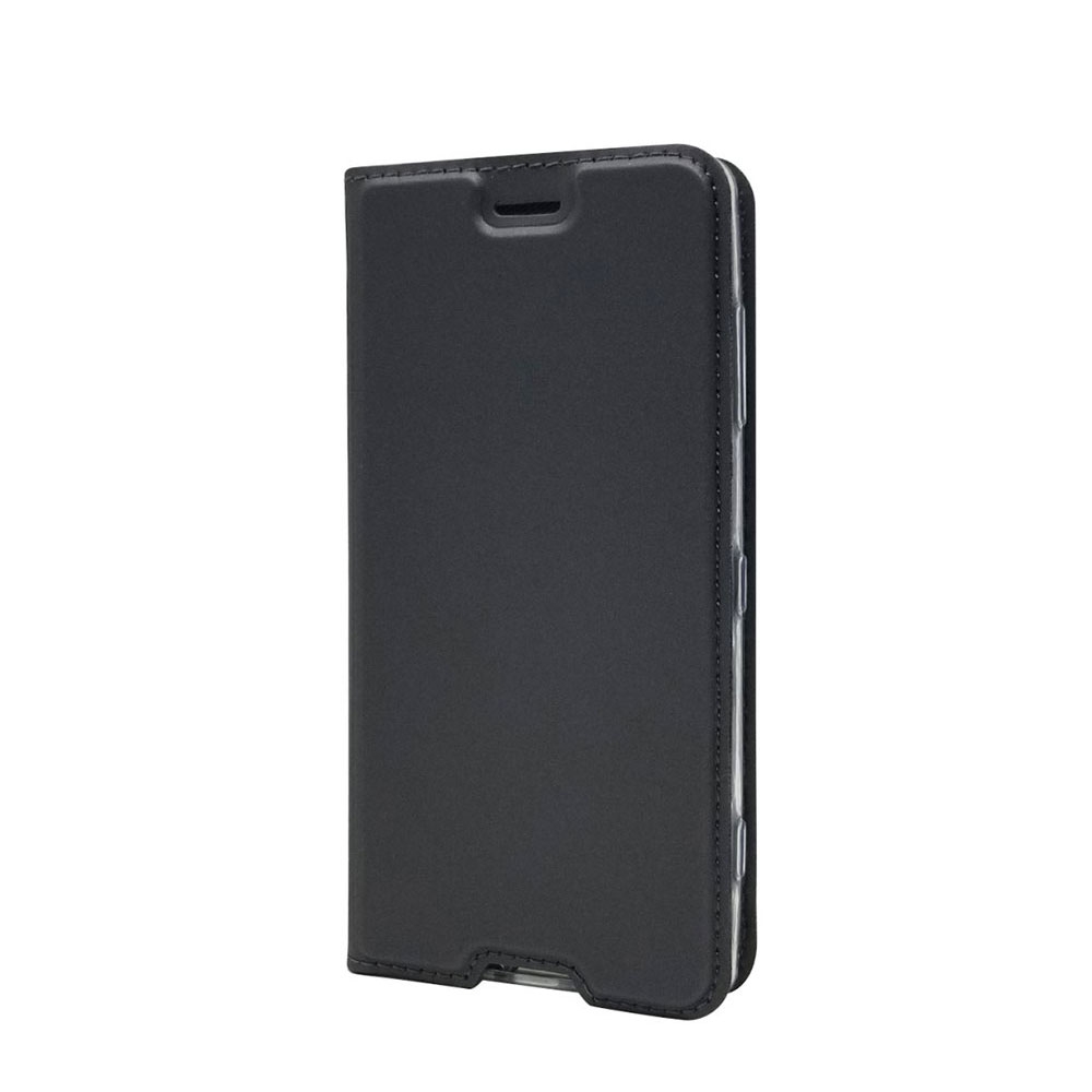Image of Sony Xperia XZ2 Compact Flip Wallet Cover Leder Tasche - Schwarz bei Apfelkiste.ch