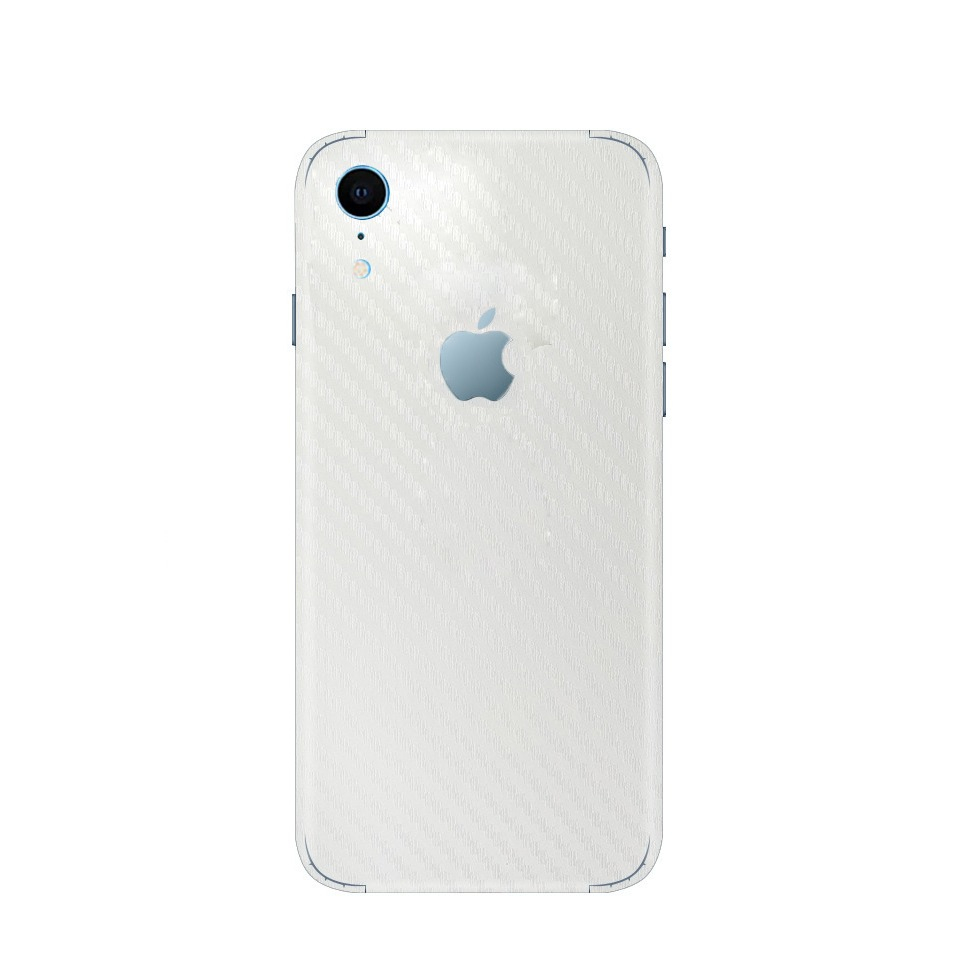 Image of iPhone Xr Skin Sticker PVC Klebefolie Carbon Look - Silber bei Apfelkiste.ch