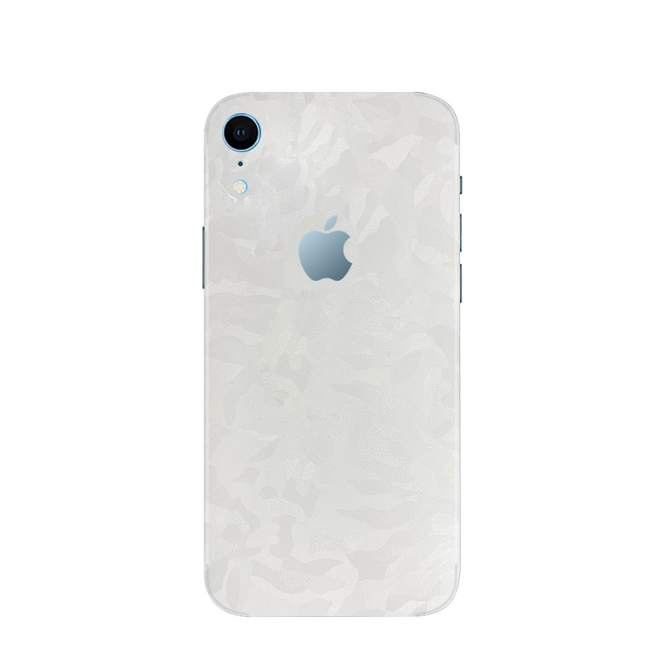 Image of iPhone Xr Skin Sticker PVC Klebefolie Metall Look - Weiss bei Apfelkiste.ch