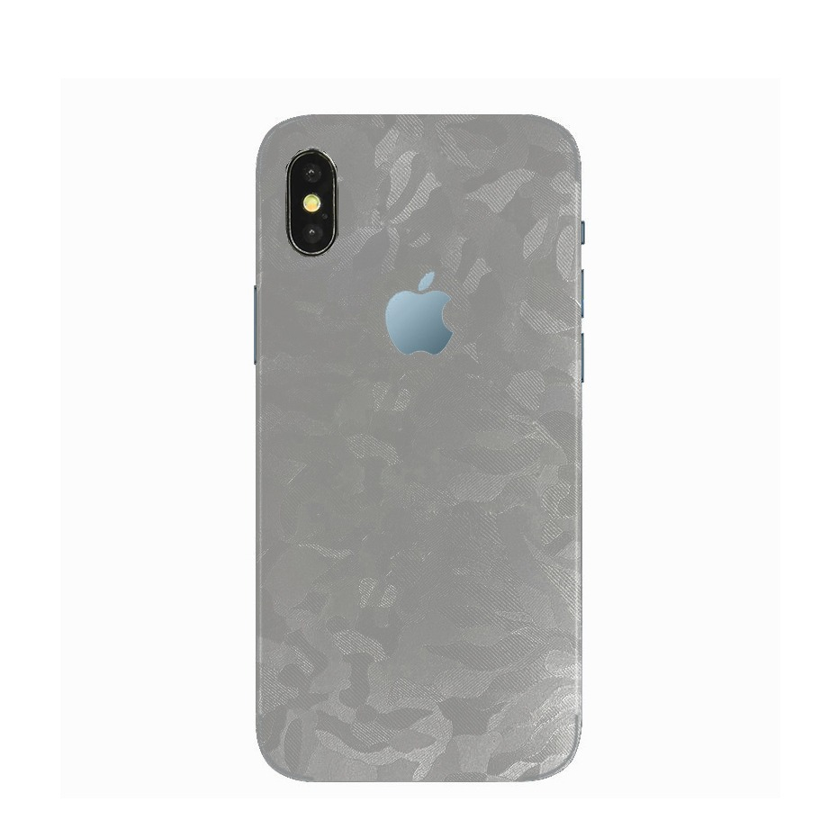 Image of iPhone Xs / X Skin Sticker PVC Klebefolie Metall Look - Silber bei Apfelkiste.ch