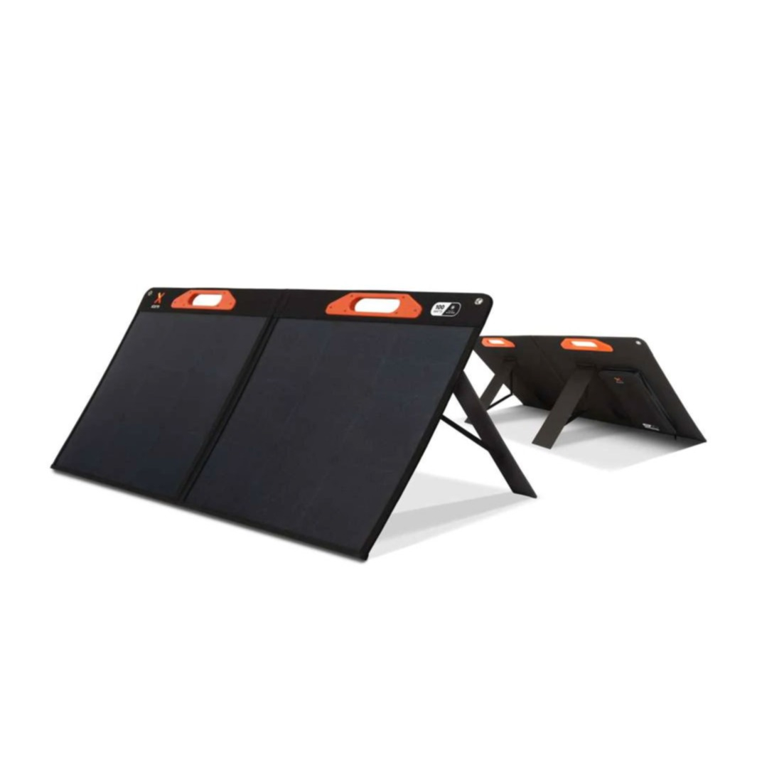 Image of Xtorm - (2er Set) Solar Power Panel (100W) Sonnenkollektor Spritzwassergeschützte Xtreme Power Station - Schwarz / Orange bei Apfelkiste.ch