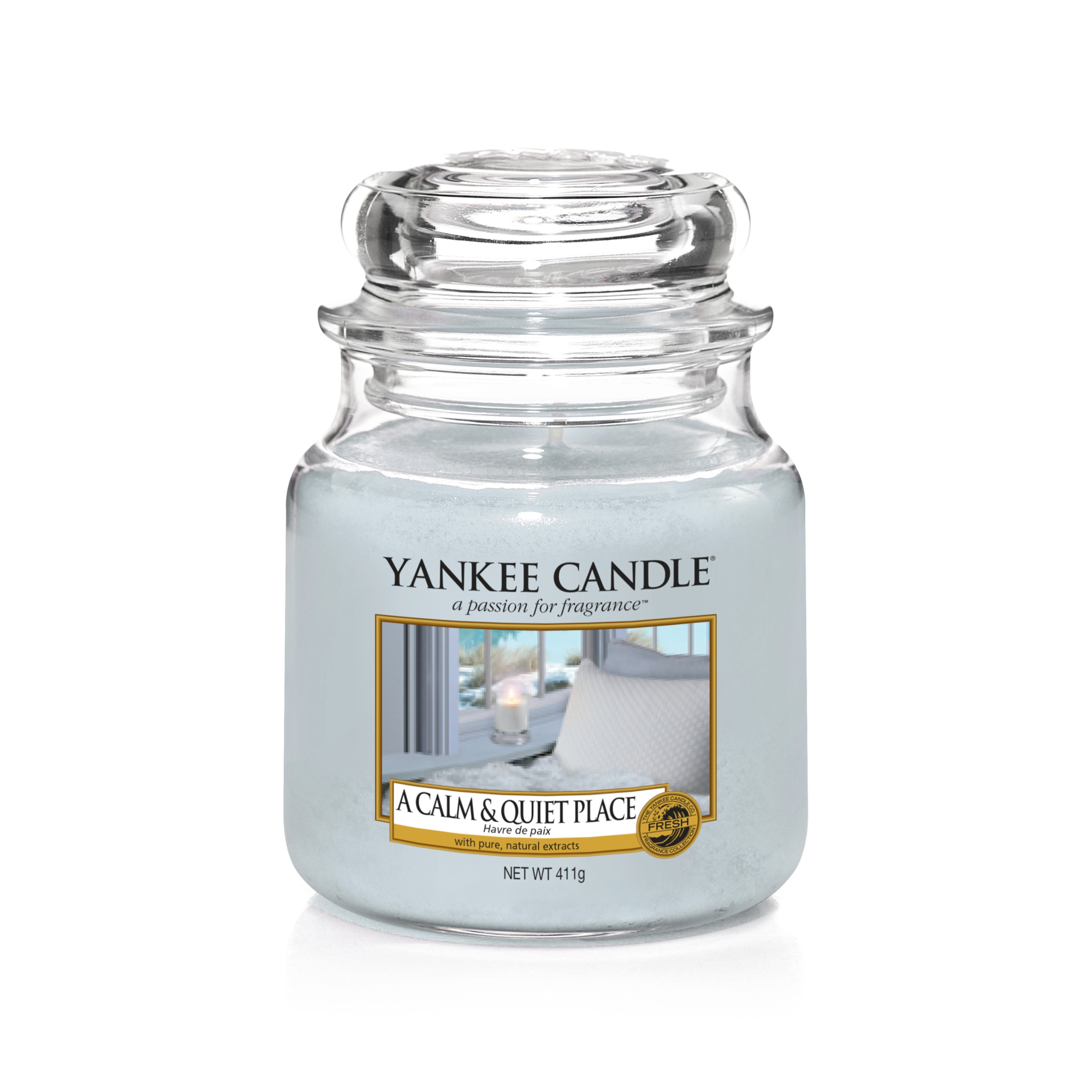 Image of Yankee Candle - (411g) Duft Kerze im Glas Medium Jar (10.00114.0841) - A Calm & Quiet Place bei Apfelkiste.ch