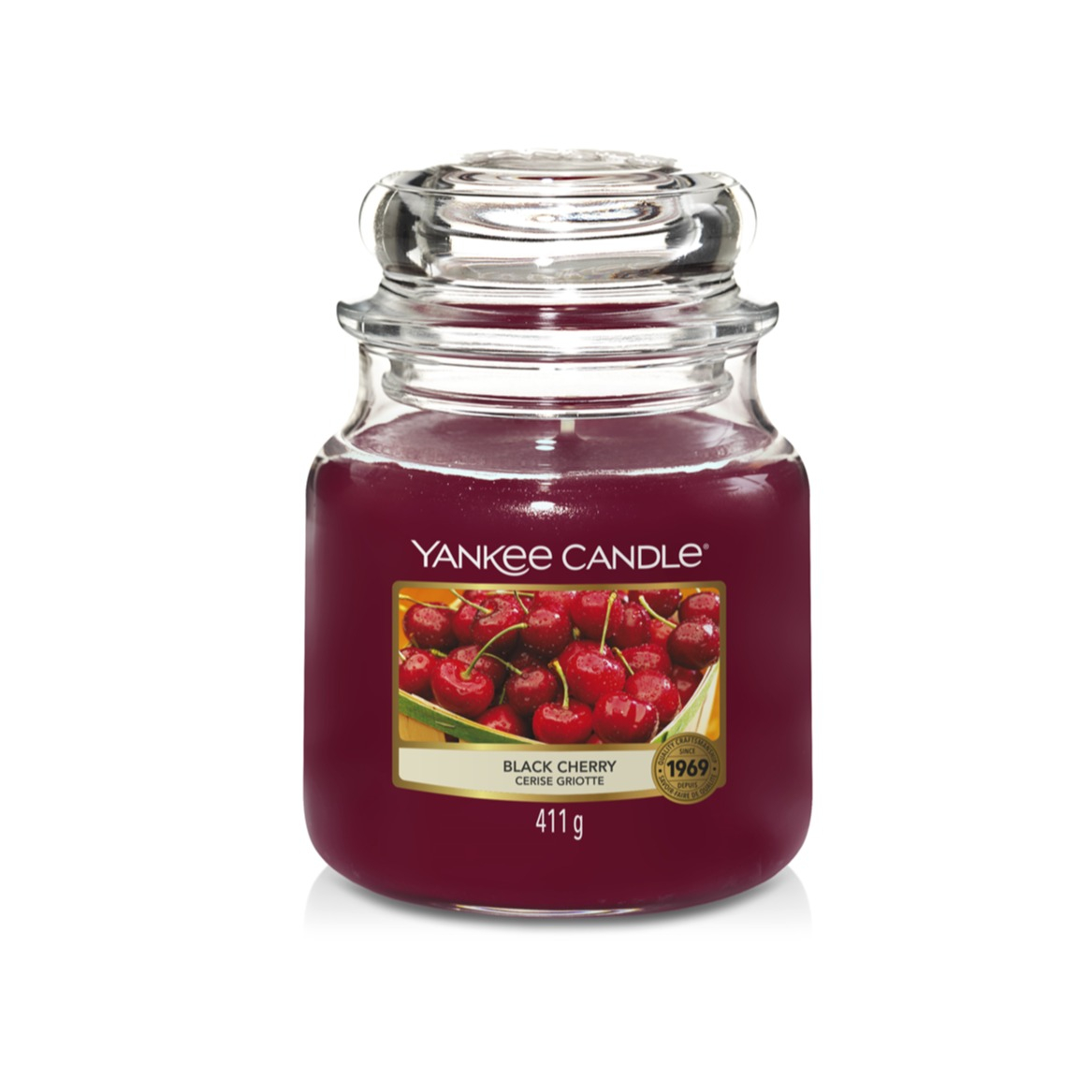 Image of Yankee Candle - (411g) Duft Kerze im Glas Medium Jar (10.00114.0035) - Black Cherry bei Apfelkiste.ch