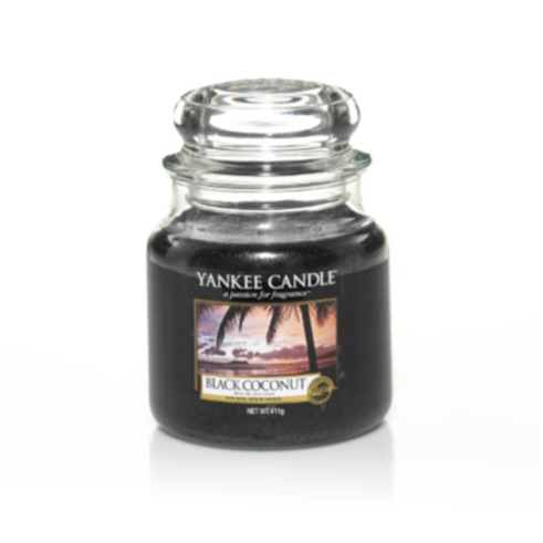 Image of Yankee Candle - (411g) Duft Kerze im Glas Medium Jar (10.00114.0373) - Black Coconut bei Apfelkiste.ch