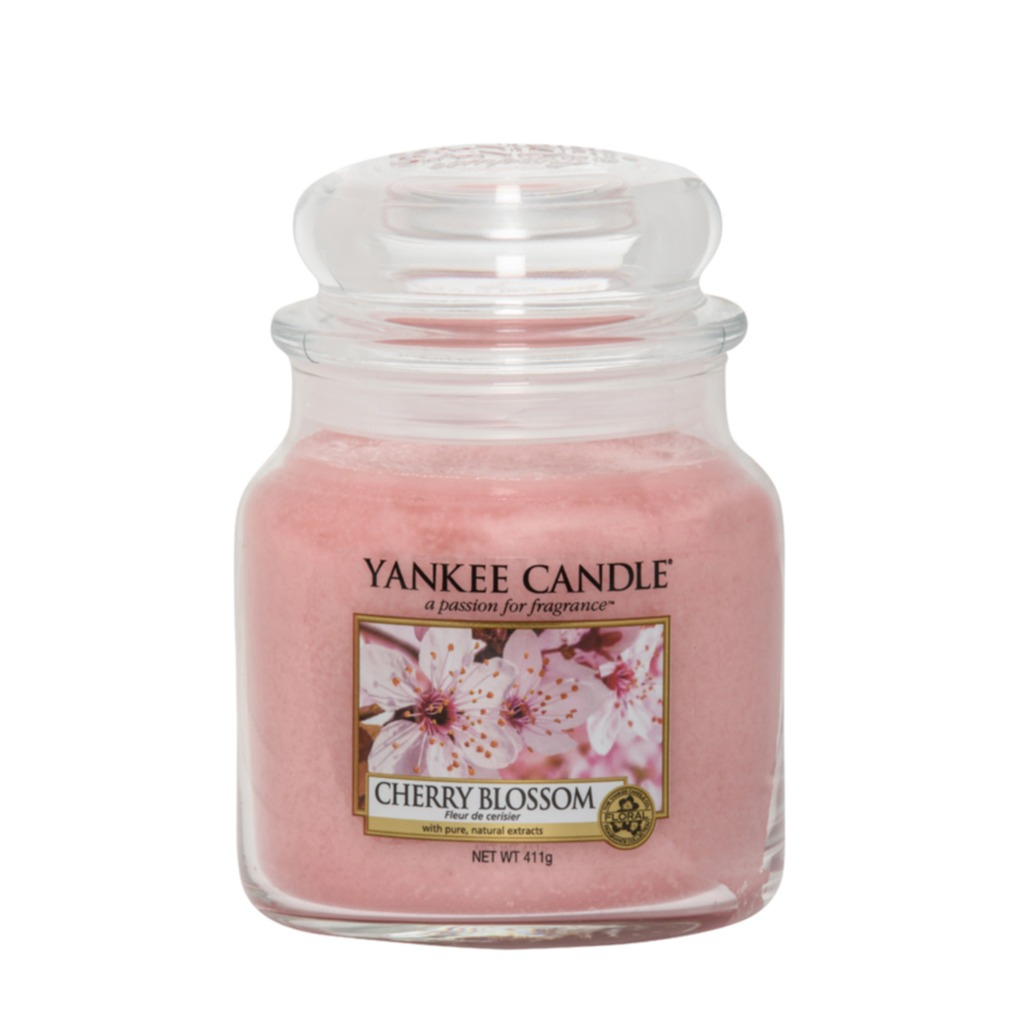 Image of Yankee Candle - (411g) Duft Kerze im Glas Medium Jar (10.00114.0999) - Cherry Blossom bei Apfelkiste.ch