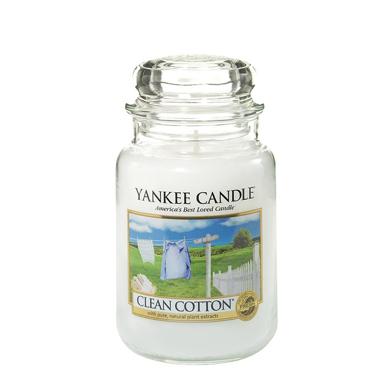 Image of Yankee Candle - (623g) Duft Kerze im Glas Large Jar (10.00115.0727) - Clean Cotton bei Apfelkiste.ch