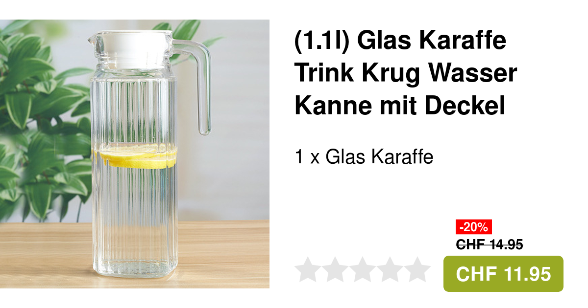 2x 1,1L Karaffen Mit Deckel - BPA-frei & Transparent Für Wasser, Saft, Eistee - Inklusive Reinigungsbürste