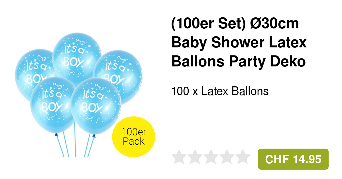 Baby Shower Deko Luftballons Blau - 4-teiliges Set Mit 'Its A Boy' Aufdruck Für Babyparty & Gender Reveal