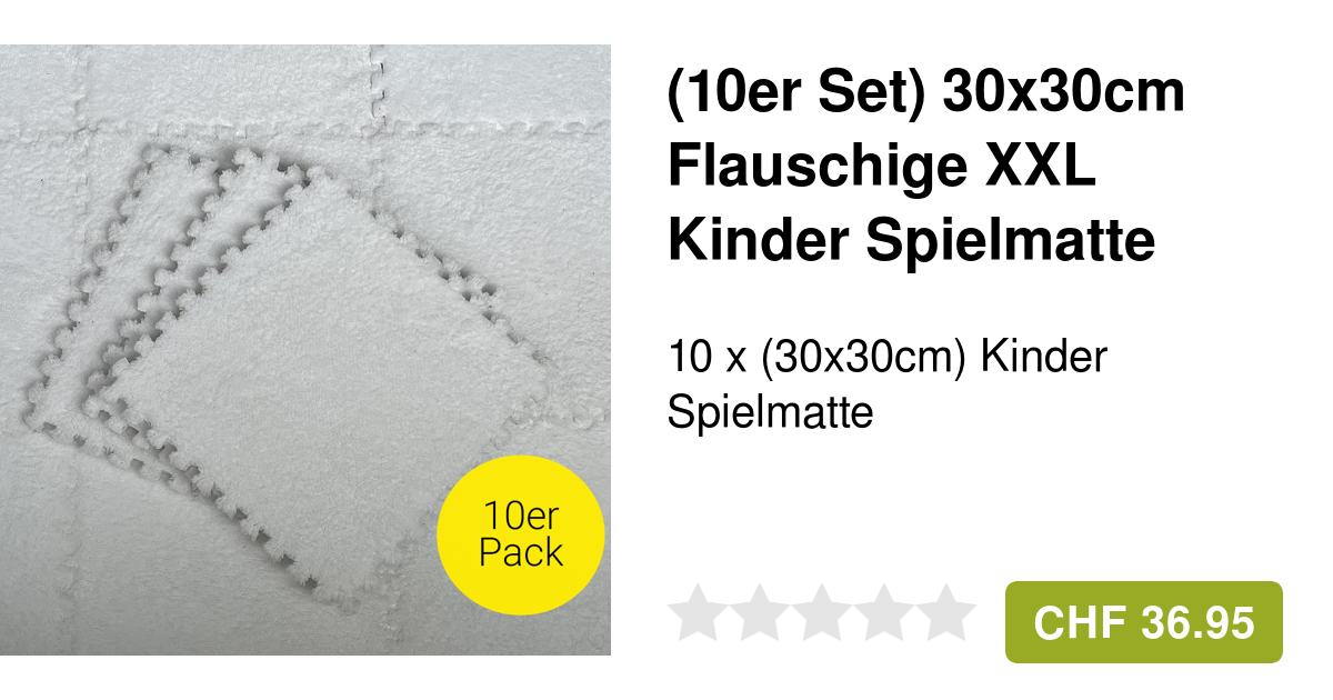 LUPATDY 12-tlg Plüsch Bodenfliesen 30x30cm - Weiche Puzzle Matten Für Kinderzimmer